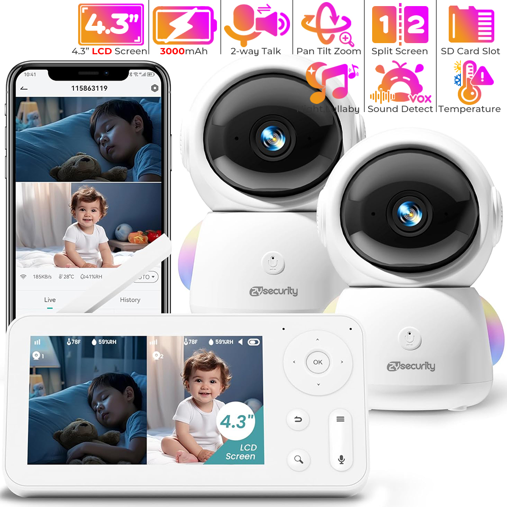 Baby Products Video - Baby monitor 2K con 2 telecamere